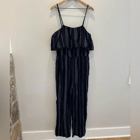 Black Striped Jumpsuit - Picture 2 of 13